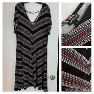 Torrid Black and Red Backless Dress